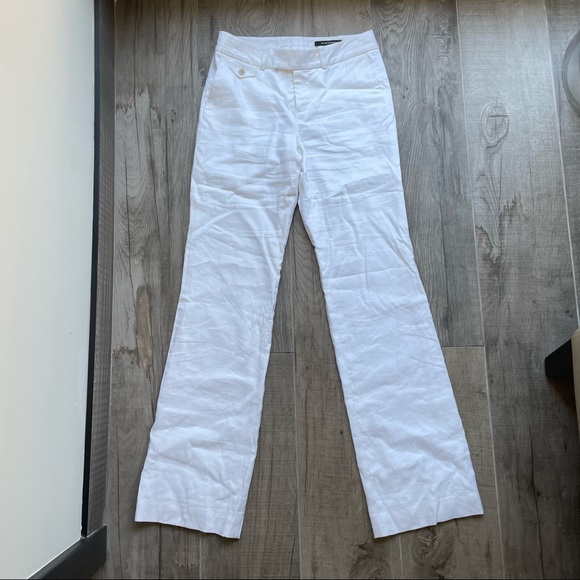 Club Monaco white linen wide leg pants - Picture 3 of 7